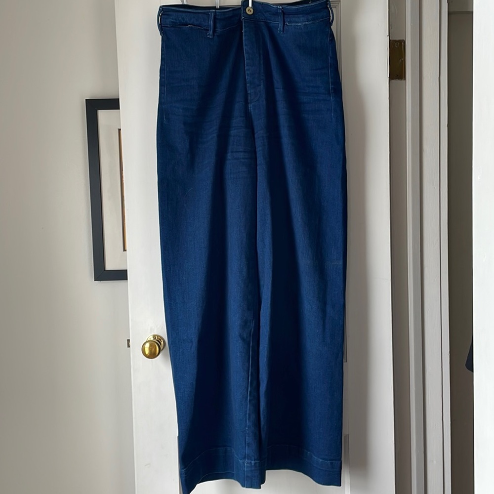 Pilcro high rise wide leg denim trouser